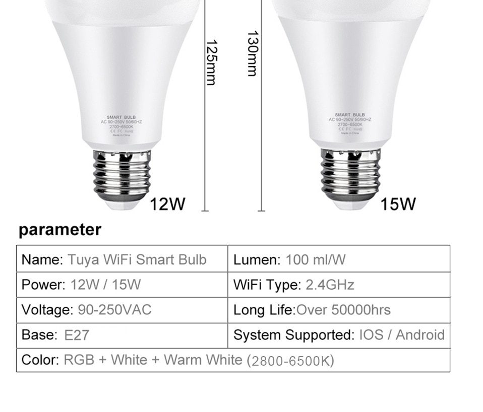 LED Bulb with Smart Life APP, Voice Control for Google Home, Alexa LED Bulb with Smart Life APP, Voice Control for Google Home, Alexa